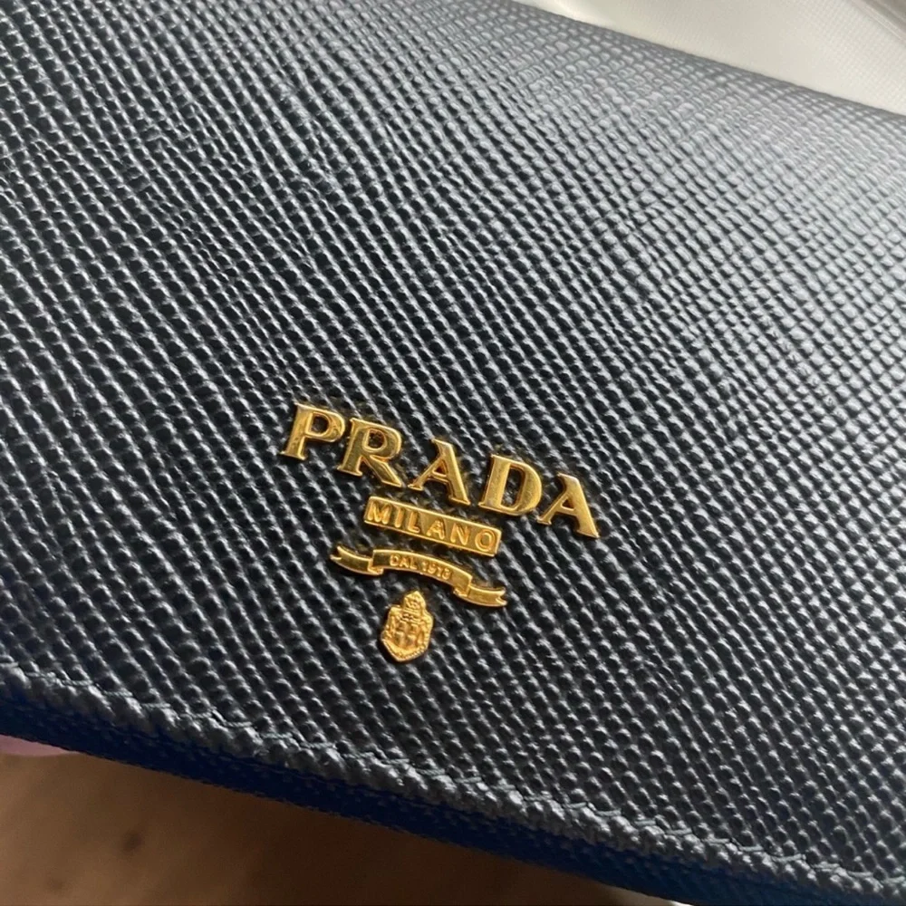 Black Prada Trifold Wallet - Picture 6 of 10